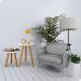 Conjunto Mesa Lateral de Sofa Redonda Retro Pe Palito