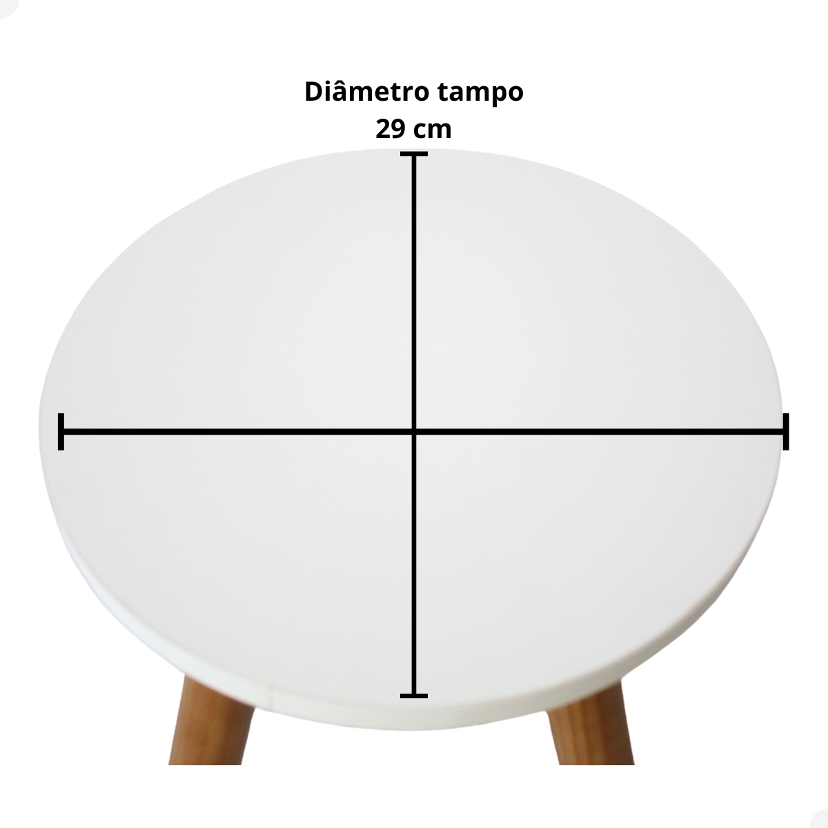 Conjunto Mesa Lateral de Sofa Redonda Retro Pe Palito