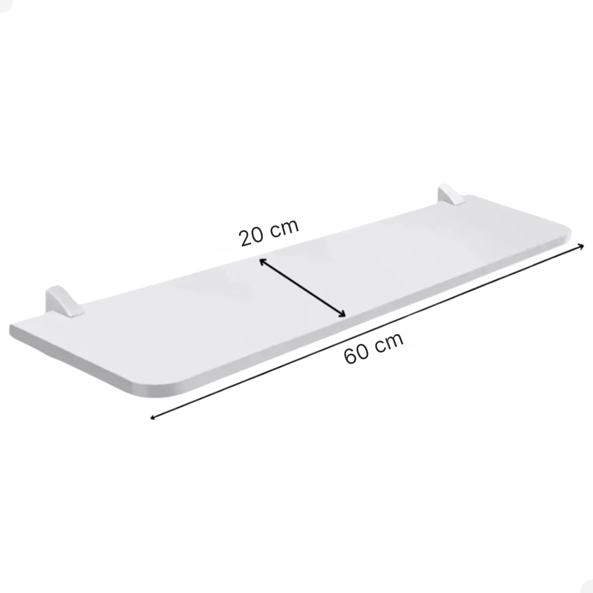 Kit 4 Prateleiras Decoração Quarto Escritorio 60cm mdf Branco