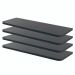 Kit 4 Prateleiras Decoração Quarto Escritorio 60cm mdf Preto