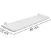 Kit 4 Prateleiras Estante de Parede Decorativa MDF Branco 60x15