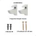 Kit 4 Prateleiras Estante de Parede Decorativa MDF Branco 60x15