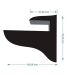 Kit 4 Prateleiras Estante de Parede Decorativa MDF Preto 60x15