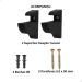 Kit 4 Prateleiras Estante de Parede Decorativa MDF Preto 60x15