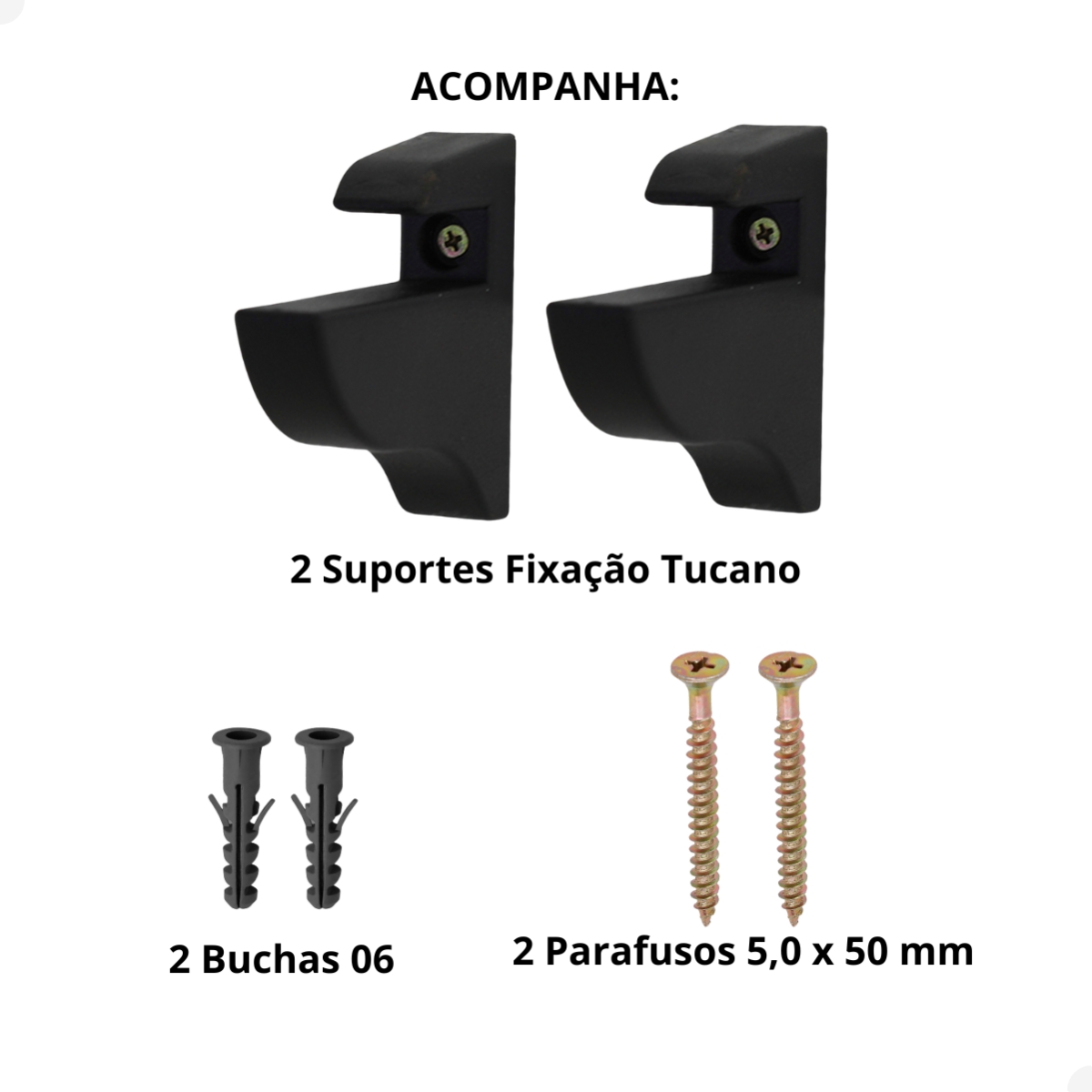 Kit 4 Prateleiras Estante de Parede Decorativa MDF Preto 60x15