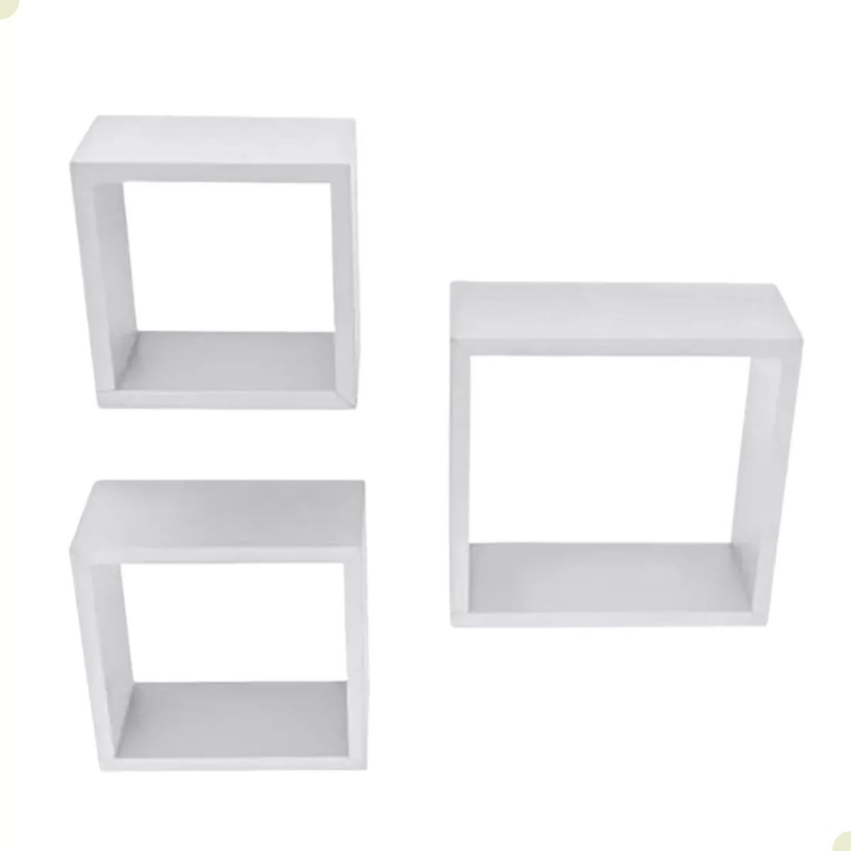Kit Nicho Quadrado de Parede MDF Branco