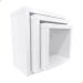 Kit Nicho Quadrado de Parede MDF Branco