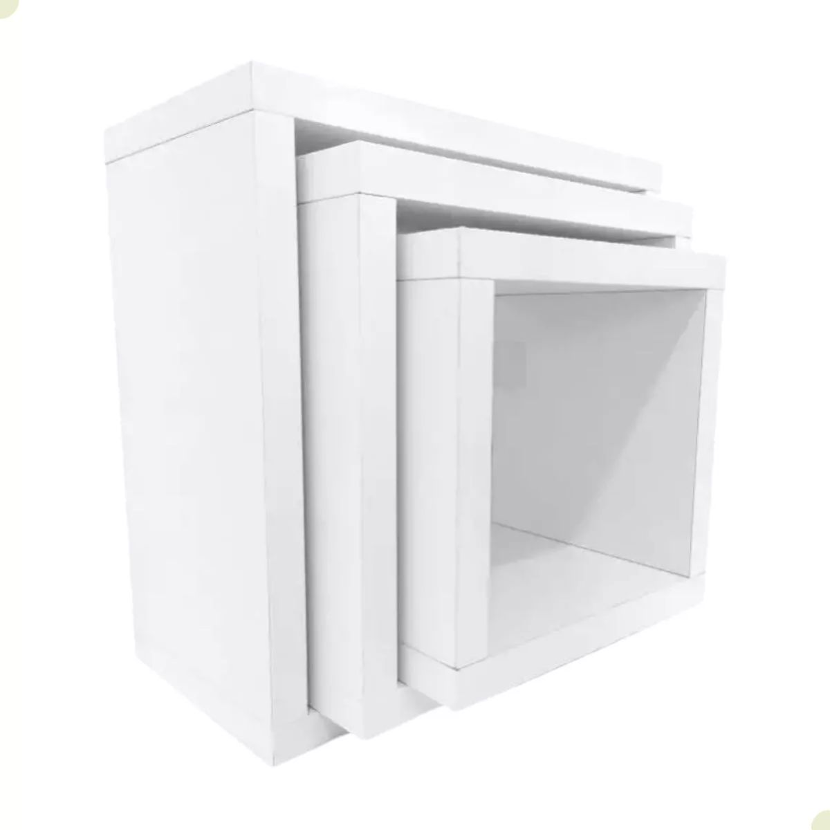 Kit Nicho Quadrado de Parede MDF Branco