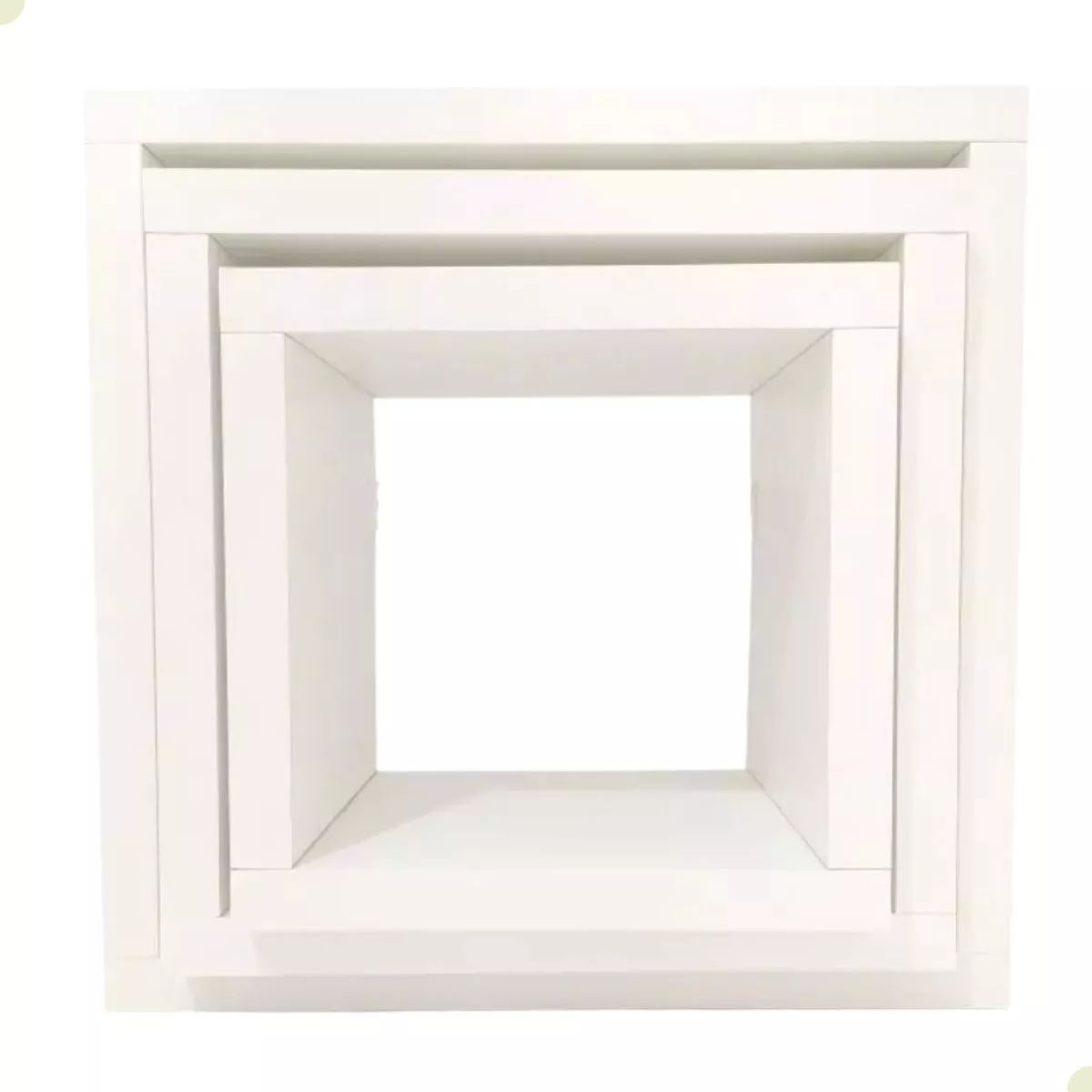 Kit Nicho Quadrado de Parede MDF Branco