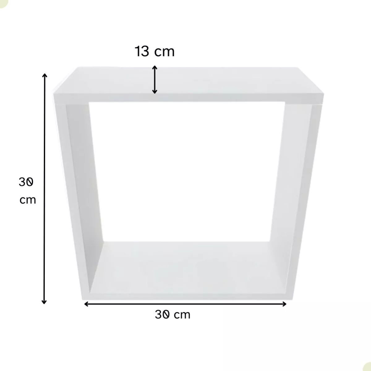 Kit Nicho Quadrado de Parede MDF Branco