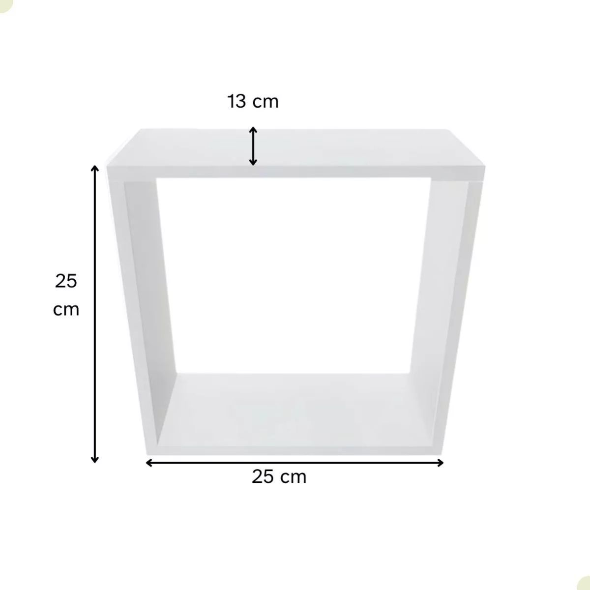 Kit Nicho Quadrado de Parede MDF Branco