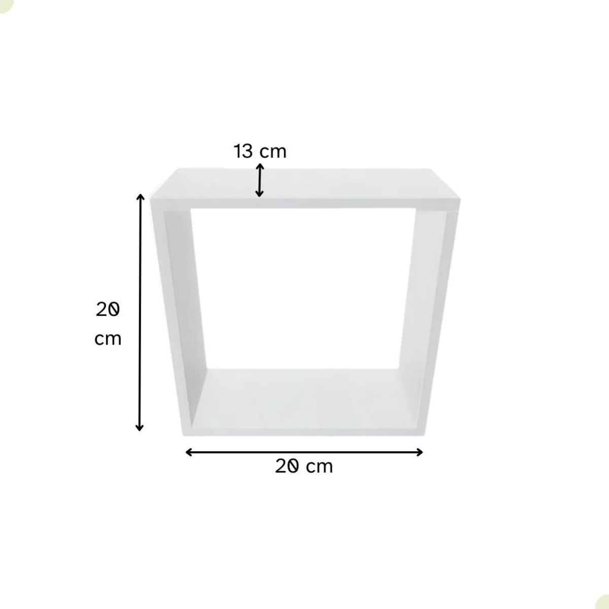 Kit Nicho Quadrado de Parede MDF Branco