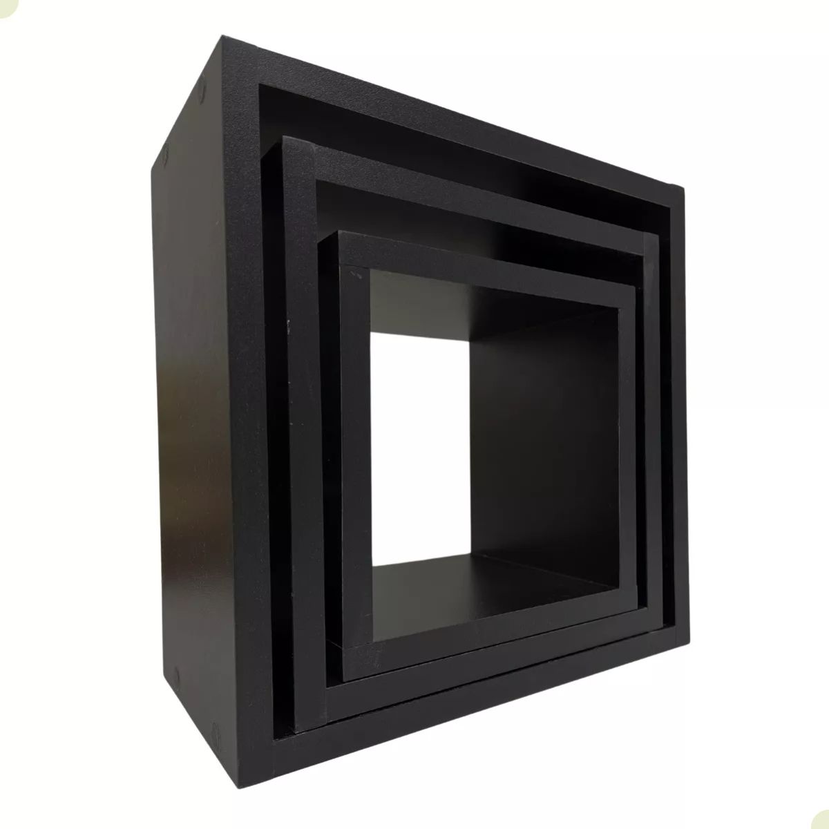 Kit Nicho Quadrado de Parede MDF Preto