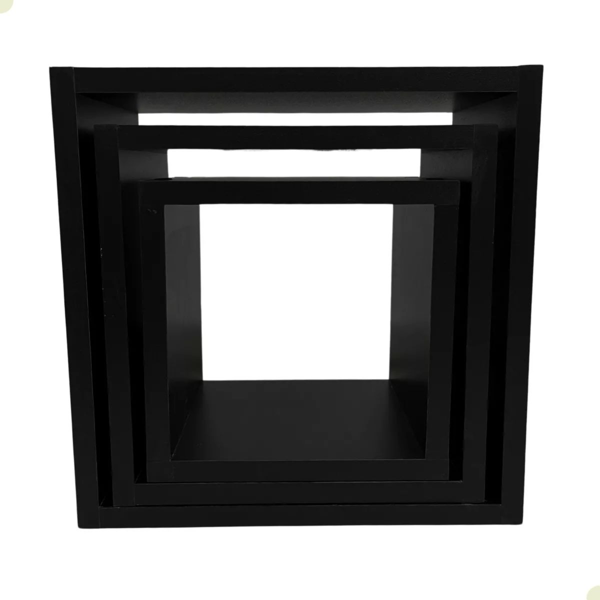 Kit Nicho Quadrado de Parede MDF Preto