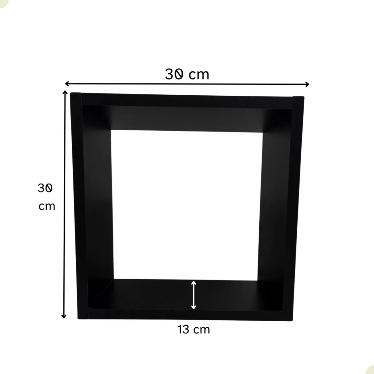 Kit Nicho Quadrado de Parede MDF Preto