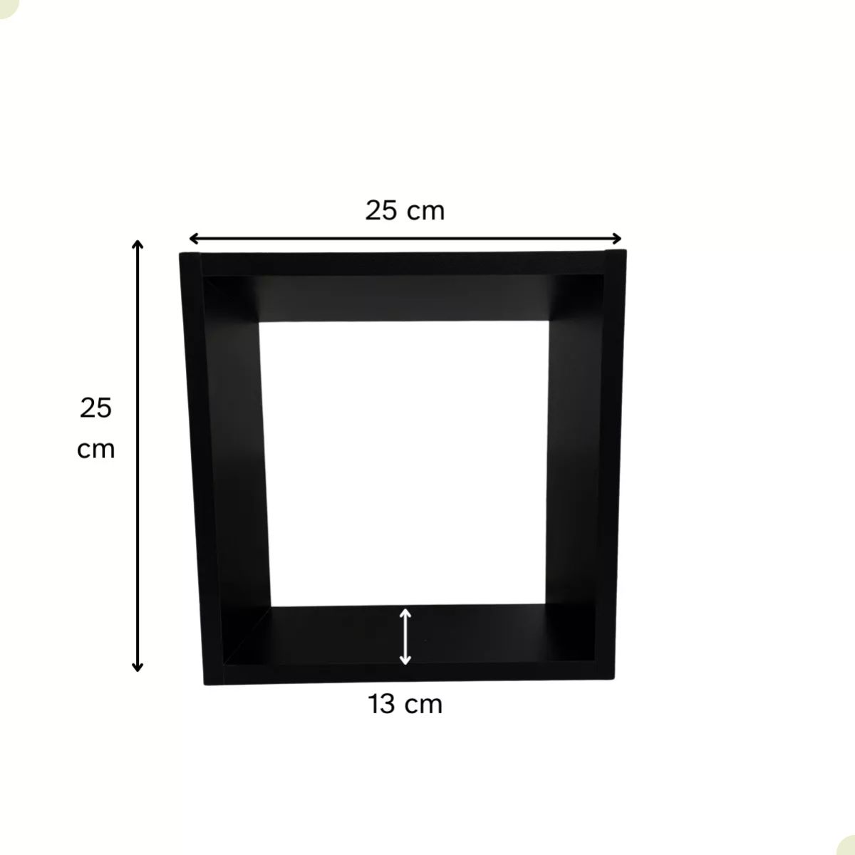 Kit Nicho Quadrado de Parede MDF Preto