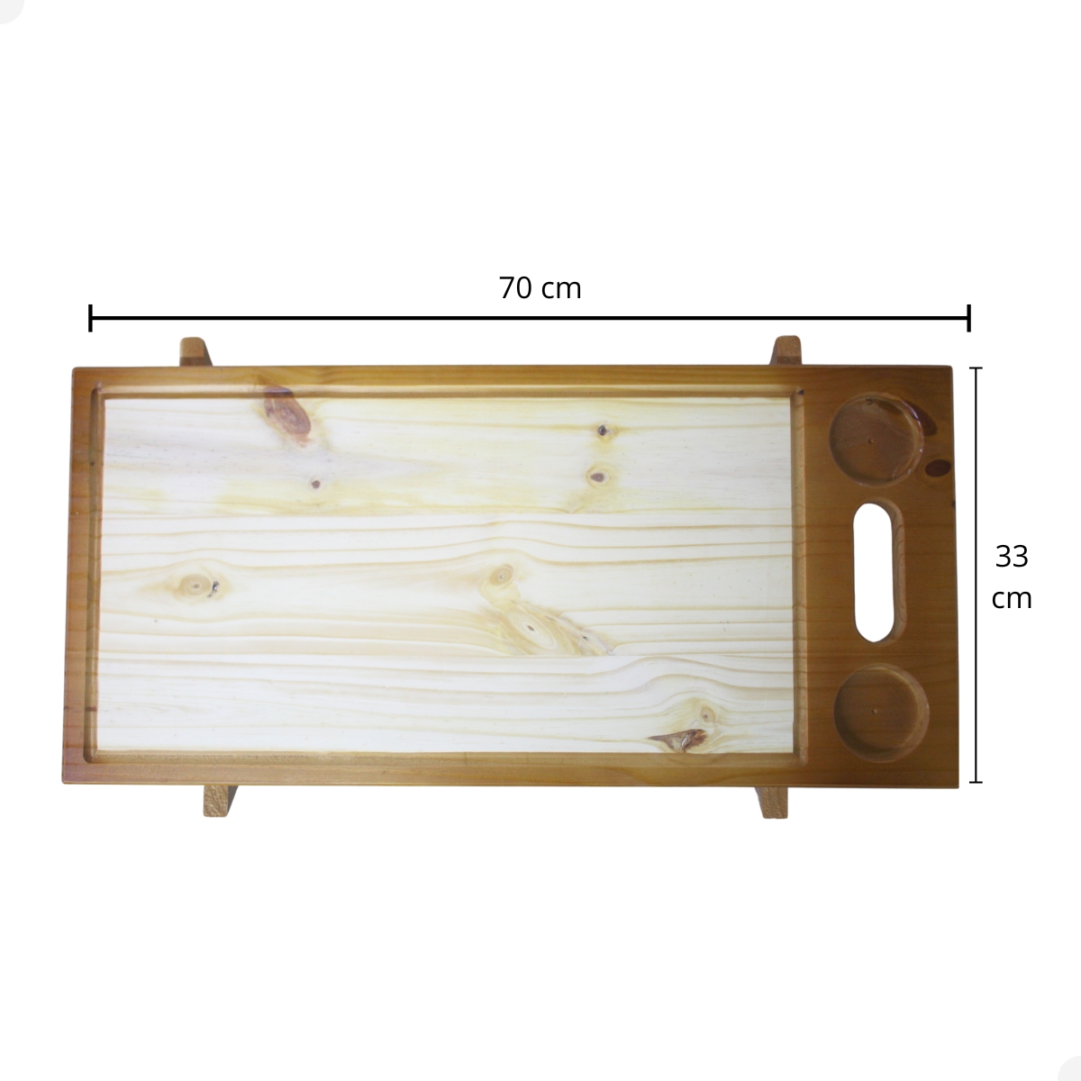 Kit Tabua de Carne Para Churrasco Com Cavalete de Madeira Porta Copo