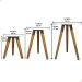 Kit Trio Jogo de Mesinhas Lateral Redondas Sala Pé Palito Retro Decoração Porta Objetos