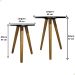 Kit de Mesa Lateral Decoração Pé Palito Sala Conjunto Mesinhas de Madeira