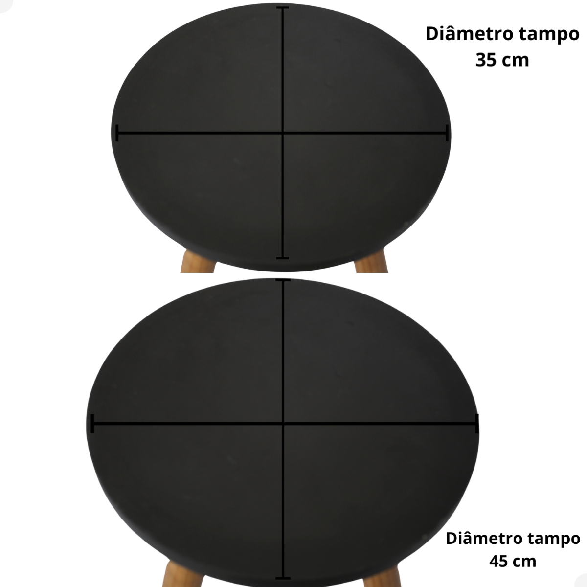Kit de Mesa Lateral Decoração Pé Palito Sala Conjunto Mesinhas de Madeira