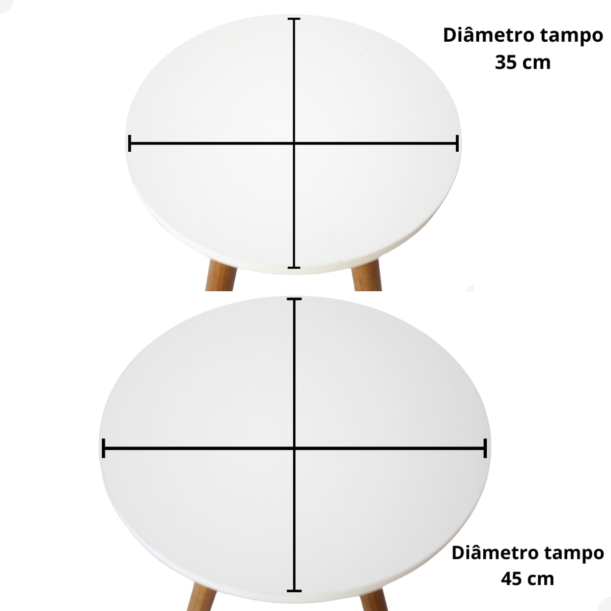 Kit de Mesa Lateral Decoração Sala Pé Palito Conjunto Mesinhas de Madeira