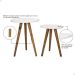 Kit de Mesa Lateral Decoração Sala Pé Palito Conjunto Mesinhas de Madeira