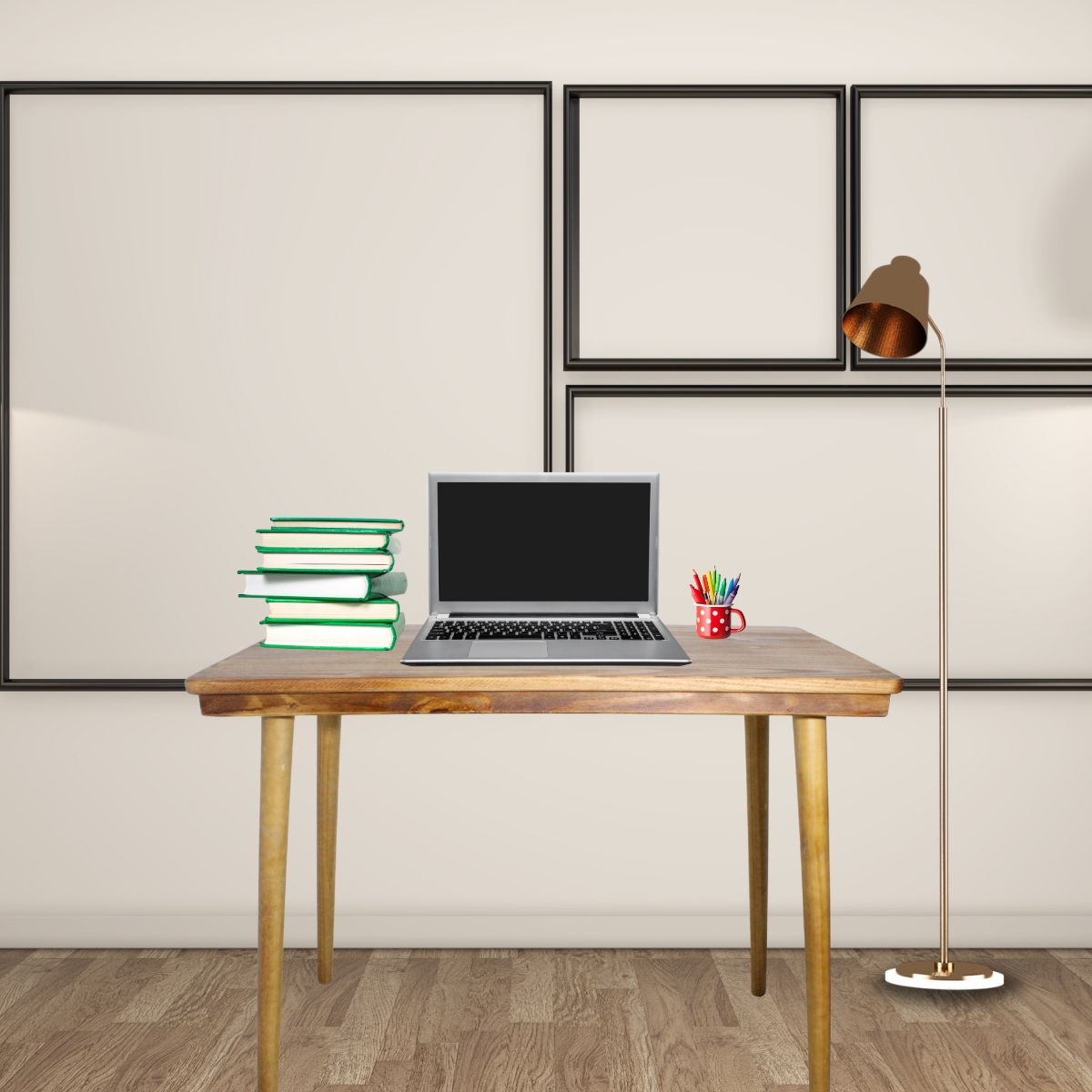 Mesa Escrivaninha De Madeira Para Estudo Quarto Escritório Notebook