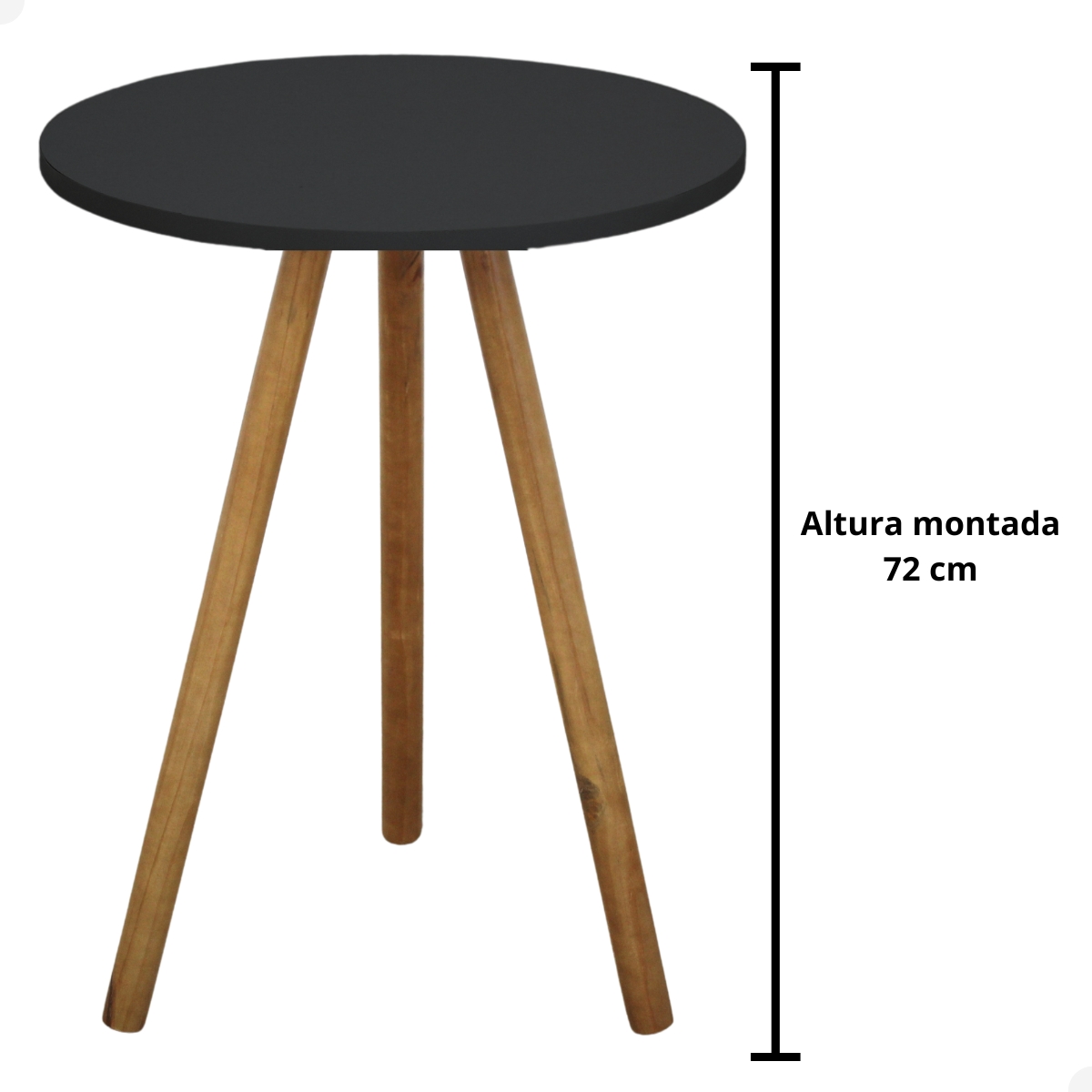 Mesa Lateral Canto Redonda Apoio de Sofa Sala Decoração Quarto Escritorio Sala