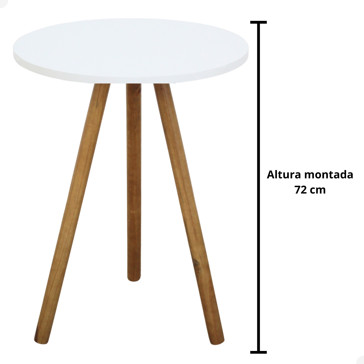 Mesa Lateral Canto Redonda Apoio de Sofa Sala Decoração Quarto Escritorio Sala