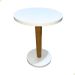 Mesa Lateral Redonda Branca MDF Apoio Para Sofa Decoração
