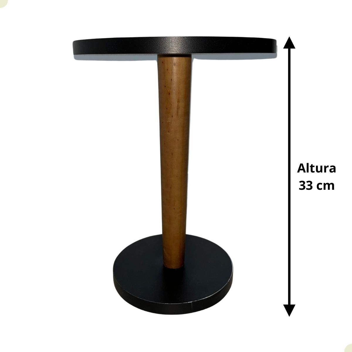 Mesa Lateral Redonda Branca MDF Apoio Para Sofa Decoração