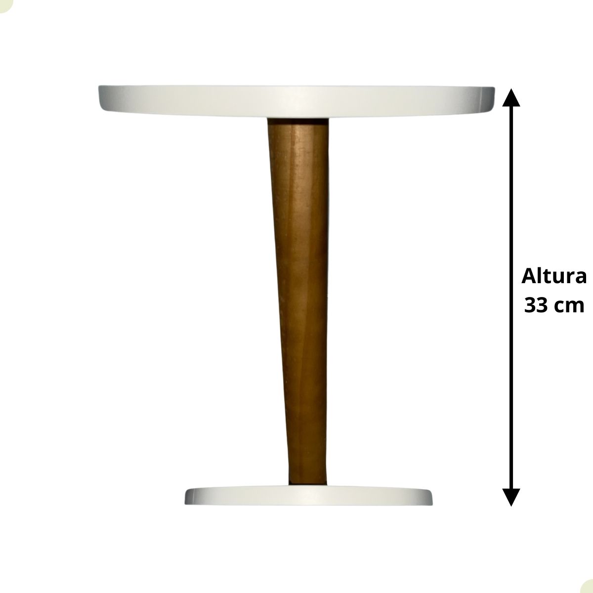 Mesa Lateral Redonda Branca MDF Apoio Para Sofa Decoração