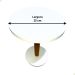 Mesa Lateral Redonda Branca MDF Apoio Para Sofa Decoração