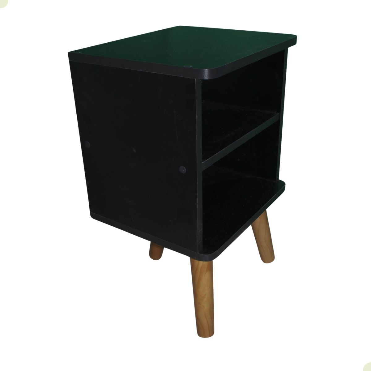 Mesa de Cabeceira Retro Prateleira Decorativa Branca Pé Palito