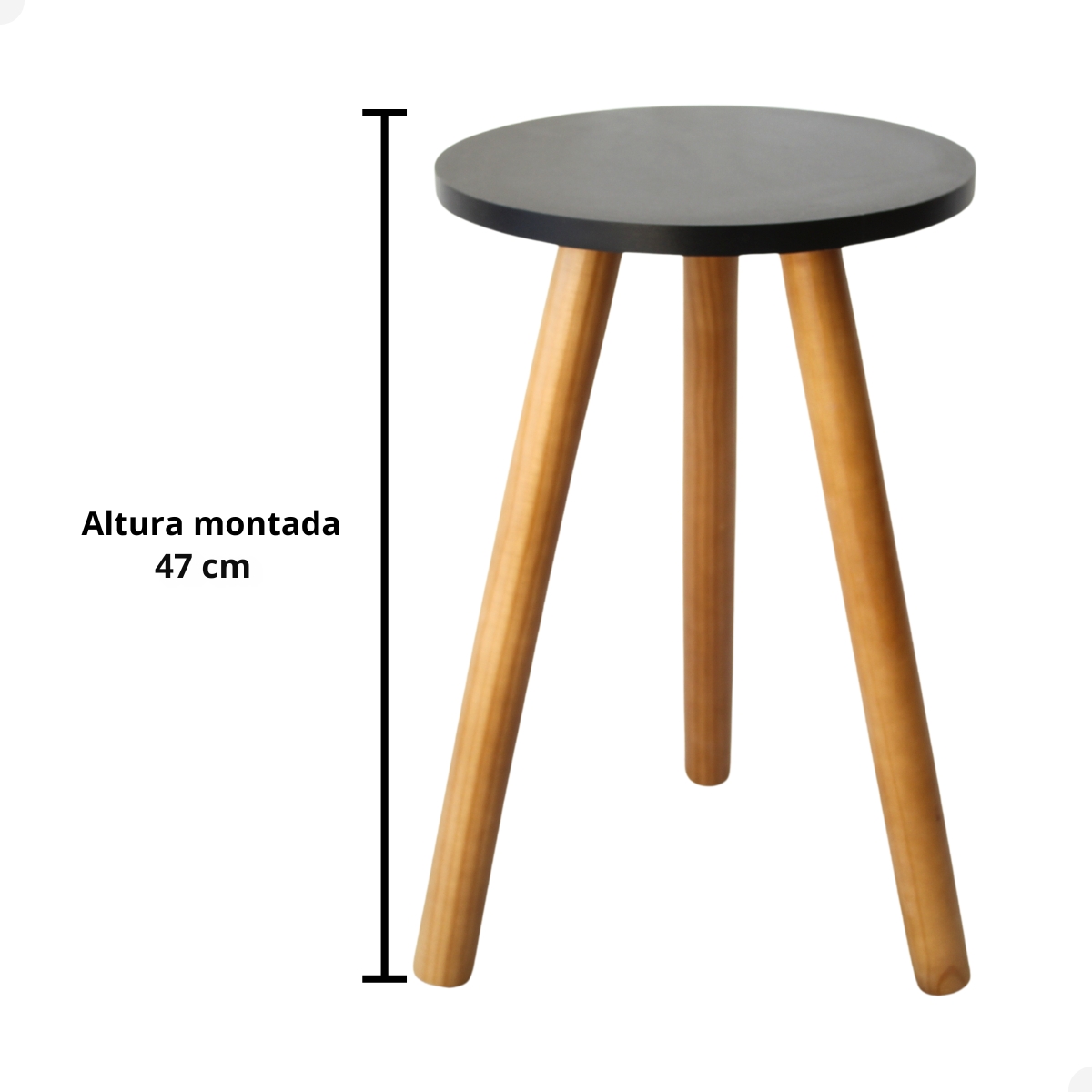 Mesa de Canto Apoio Lateral Tripe Decorativa Pe palito Decoração