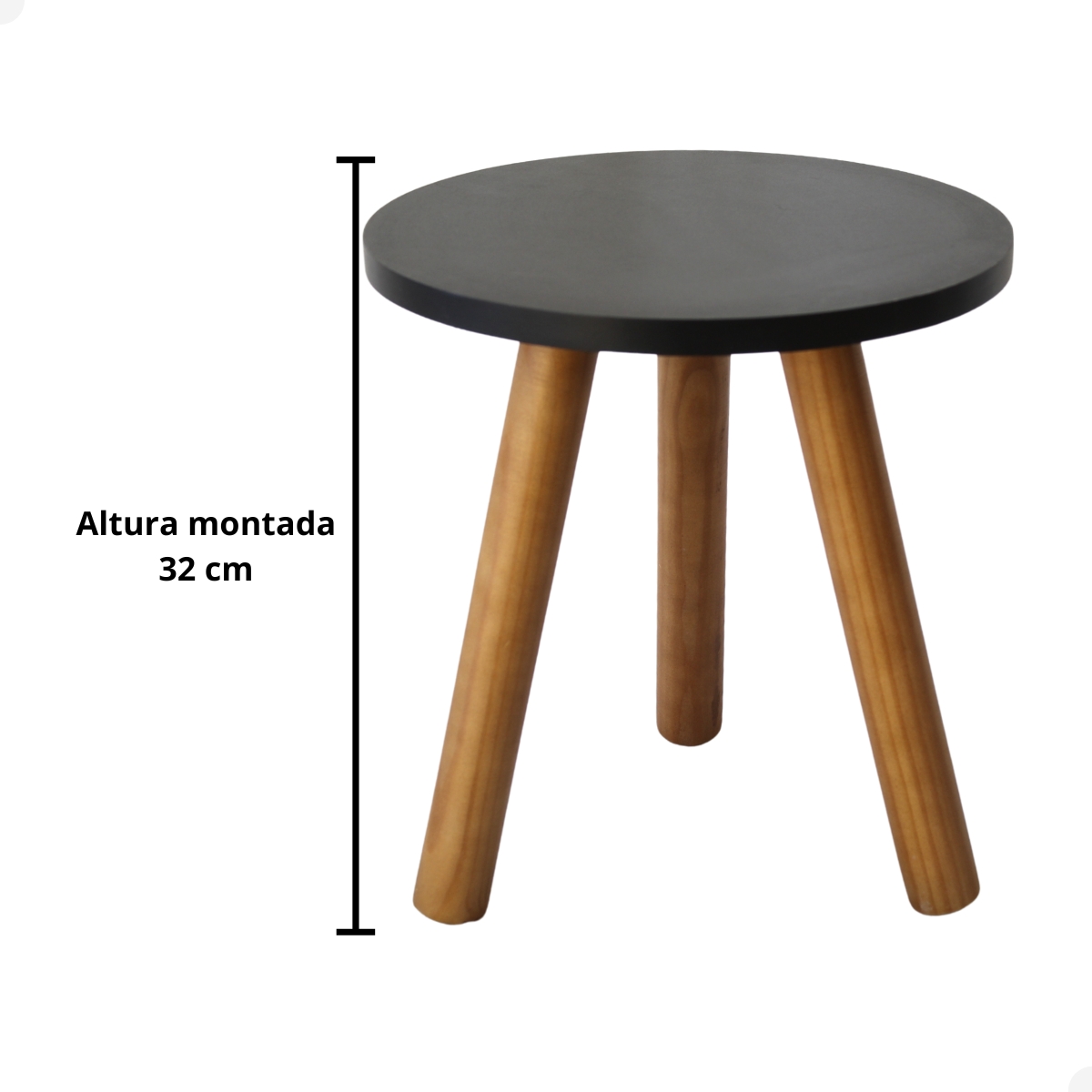 Mesa de Canto Redonda Decorativa Mesinha Lateral Pe palito Decoração