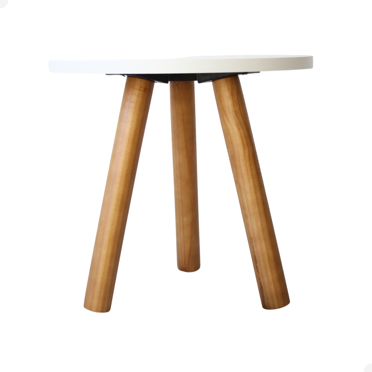 Mesa de Canto Redonda Retro Pé Palito Tripé Mesinha Lateral