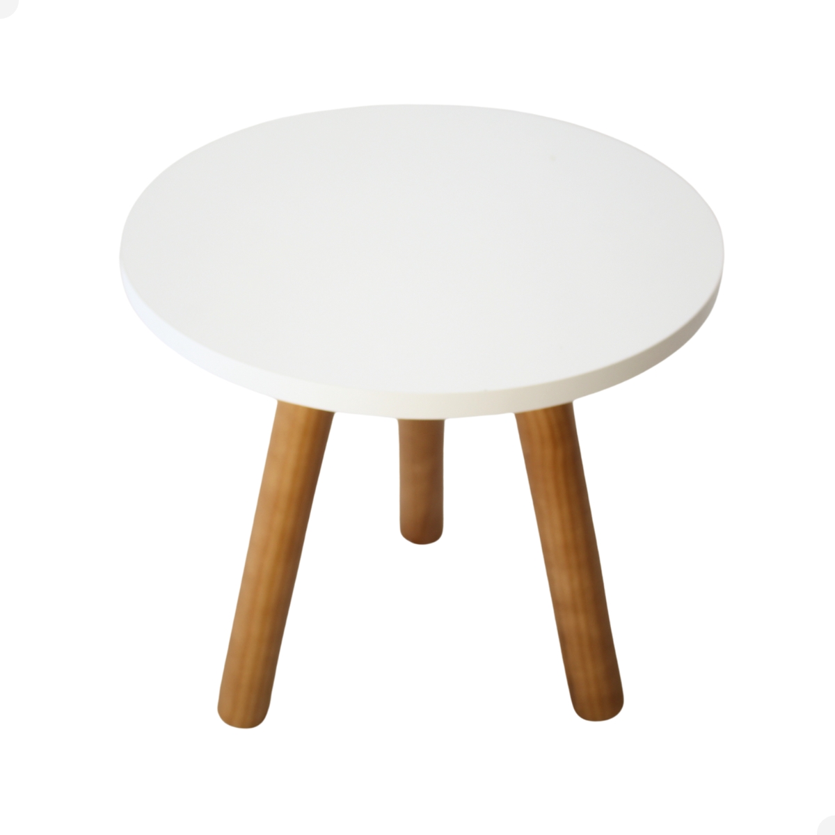 Mesa de Canto Redonda Retro Pé Palito Tripé Mesinha Lateral