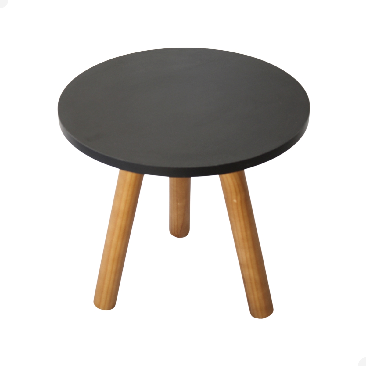 Mesa de Canto Redonda Retro Pé Palito Tripé Mesinha Lateral