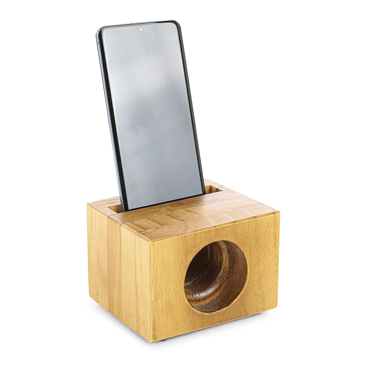 Suporte Celular Madeira Natural Decoração Rustica Moderna