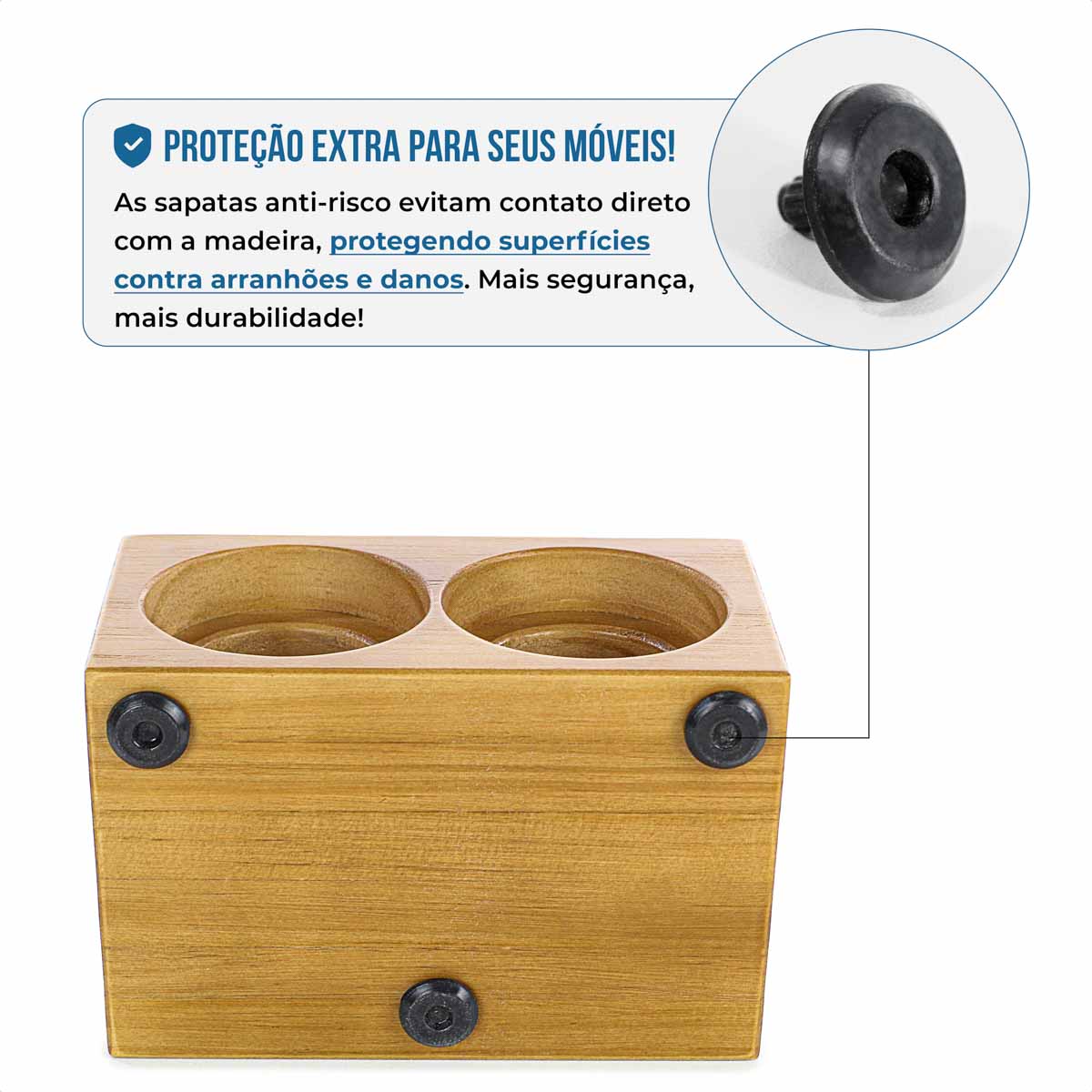 Suporte Para Celular Amplificador De Som Natural De Madeira