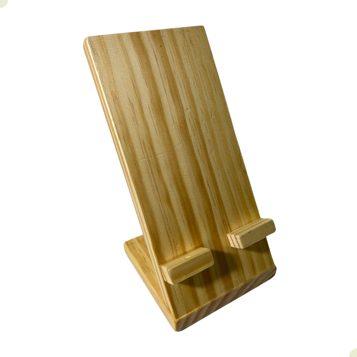 Suporte de Madeira Para Celular de Mesa Retro de Home Office