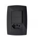 Cj Interruptor Duplo Paralelo + Tomada 20A 4X2 - Blux Home Grafite