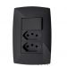Cj Interruptor Simples + Tomada Dupla 20A 4X2 - Blux Home Grafite
