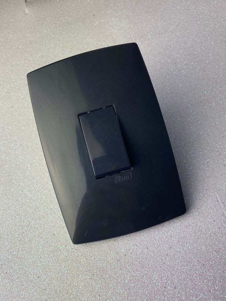 Cj Interruptor Simples Vertical 4X2  - Blux Home Grafite - Bh10423-1Gf