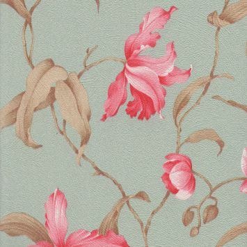 Papel de Parede Harmonia Rosa, Marrom 9118