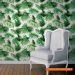 Papel de Parede Folhas Off White e Verde (950x52)
