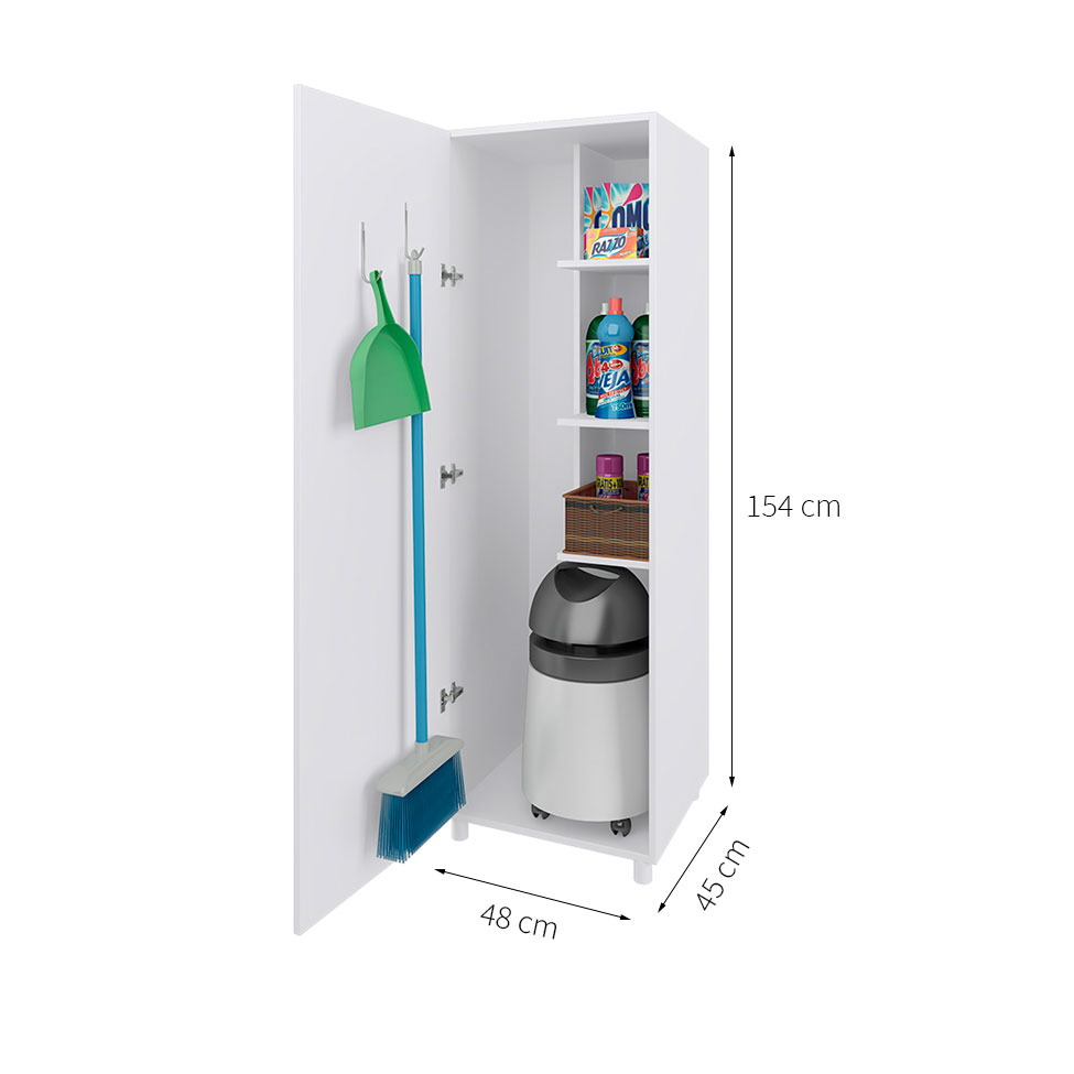 Armário Multiúso Trento 1 PT Branco