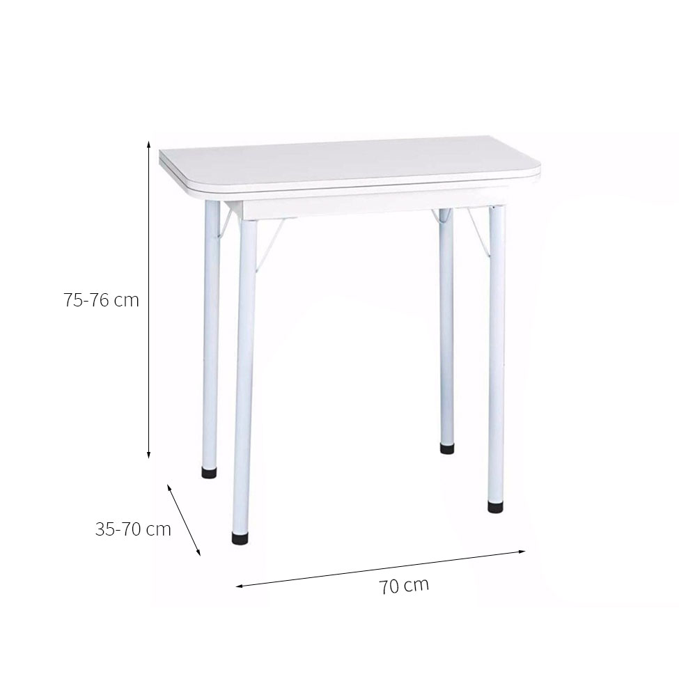 Conjunto de Mesa de Cozinha Dobrável com 4 Lugares Asti Branco