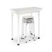 Conjunto de Mesa de Cozinha Dobrável com 4 Lugares Asti Branco